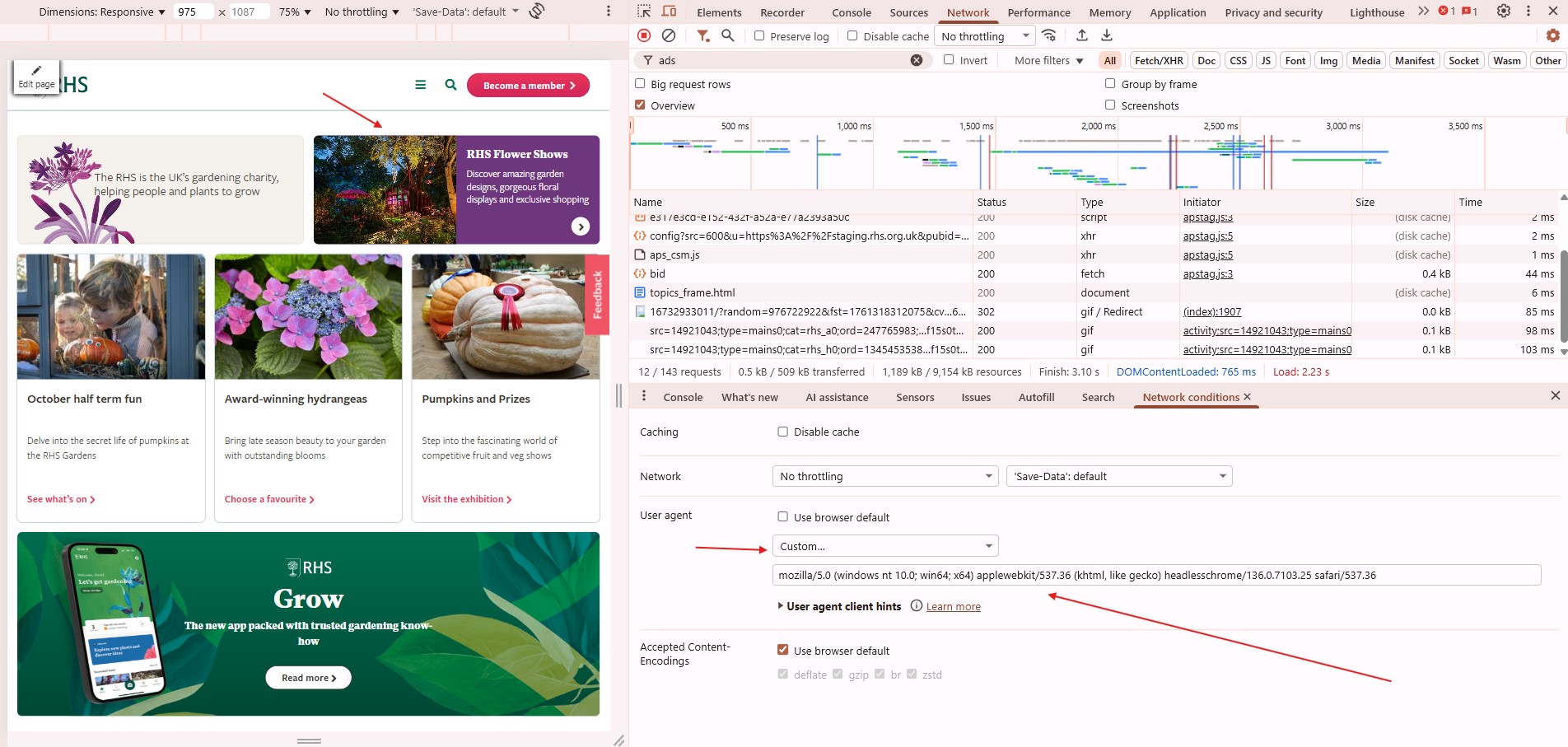Chrome devtools to test if snippet is working